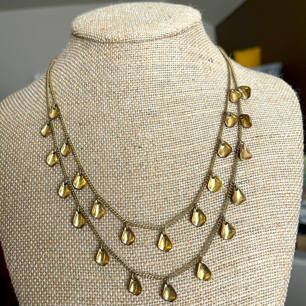 1st lookbook Sculpted Petal 2-row necklace